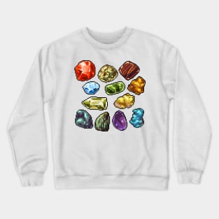 gemstones pixel collection Crewneck Sweatshirt